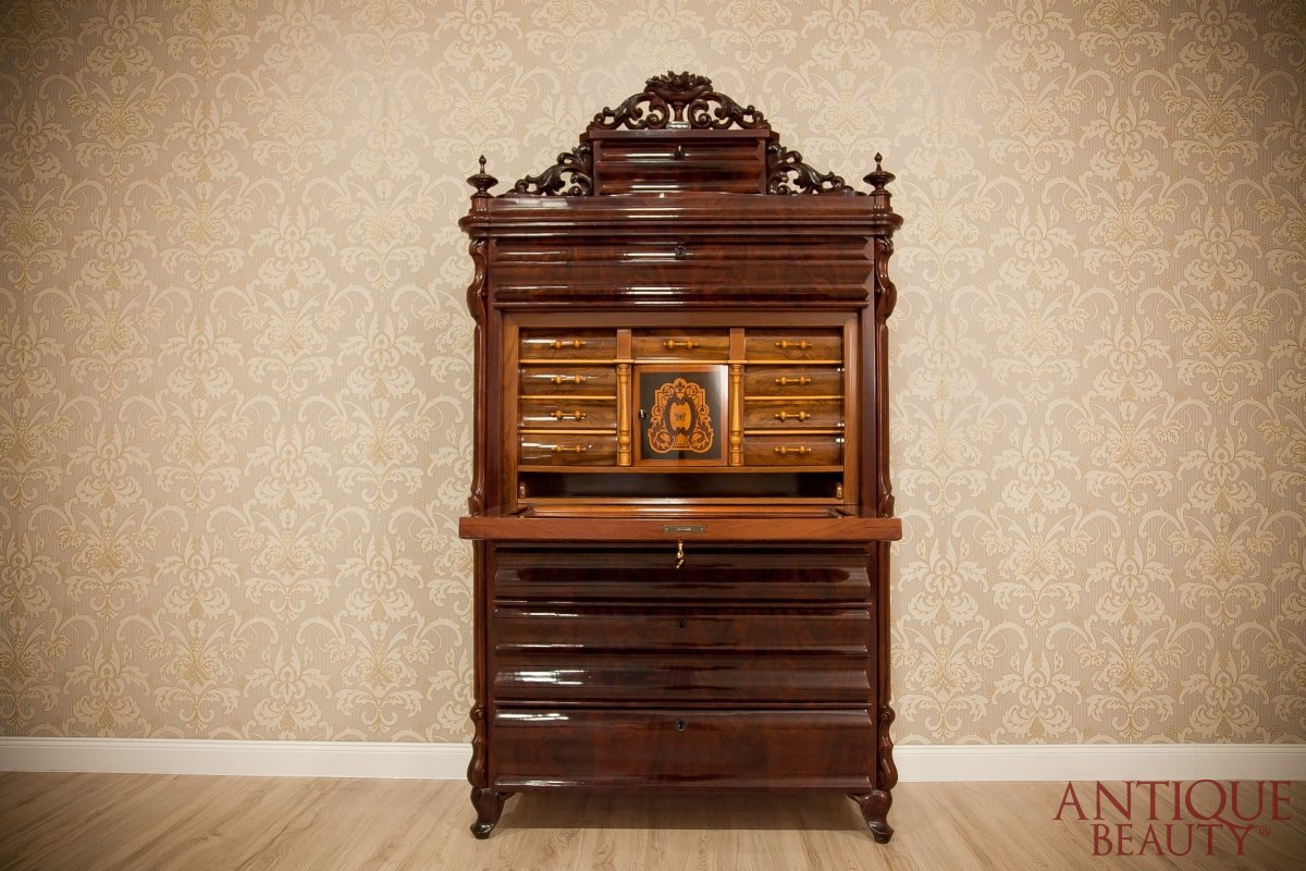 Antique Beauty Unique Secretary Desk Circa 1860 After Renovation