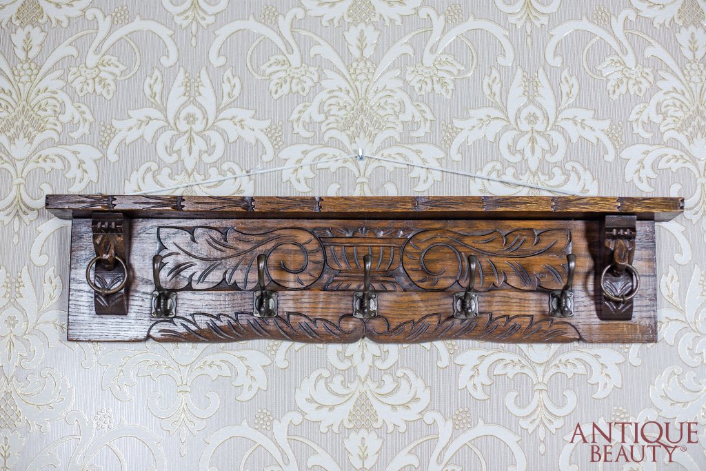 Antique Beauty Wall Mounted Coat Rack, Antique Coat Rack For Wall