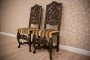 Komplet salonowy mocno rzeźbiony sofa + 2 krzesła