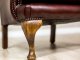 Stylized, Leather Wingback Armchair