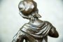 Signed Bronze Sculpture -- Shepherdess