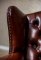 Stylized, Leather Wingback Armchair