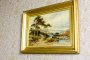 A Landscape in a Golden Frame, Signed by Carl Brennir (1850-1920)