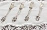 Four Silver Dessert Forks