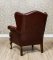 Stylized, Leather Wingback Armchair