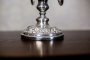 Silvered, Three-Arm Candlestick