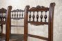 Set of Decorative Oak Chairs from the Early 20th Century