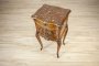 Rococo Walnut Night Stand from the Turn of the Centuries with Marble Top