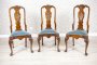 Trzy angielskie krzesła w typie Chippendale
