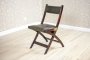 Krzesło składane ze skórzaną tapicerką