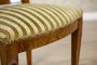 20th-Century Elm Chair in Striped Upholstery