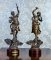 Pair of Bronzed Zamak Figurines