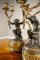 Czteroramienne kandelabry z XIX wieku - brąz