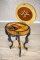 Intarsjowany stolik niciak z końca XIX wieku
