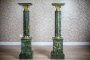 Pair of Marble Empire Pedestals