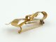 Antique Brooch in 18-Karat Yellow Gold with Diamonds