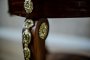 Decorative Side Table with Brass Appliqués
