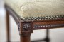 Antique Stool with Embroidered Seat