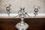 Silvered, Three-Arm Candlestick