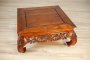 Richly Decorated Oak Coffee Table with Carved Detailing under the Top