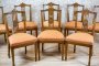 Komplet ośmiu krzeseł z XIX wieku