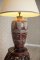 Ceramic Lamp on Wooden Base