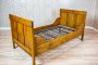Pine Bed in Art Nouveau Style