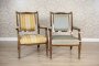 Pair of 19th-Century English Armchairs in Sheraton Style