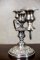 Silvered, Three-Arm Candlestick