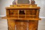 19th-Century Two-Part Dresser with Mirror in Brown Veneered with Rosewood