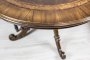 Italian Walnut Wood & Veneer Table in the Rococo Revival Style