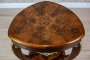 Decorative Side Table with Brass Appliqués
