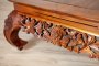 Richly Decorated Oak Coffee Table with Carved Detailing under the Top