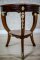 Decorative Side Table with Brass Appliqués