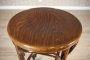 Thonet-Stylized Beech Wood Bar Stool, Circa 1980-1990