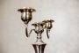 Silvered, Three-Arm Candlestick