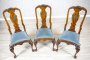 Trzy angielskie krzesła w typie Chippendale