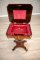 Antique Biedermeier Rosewood Sewing Table from the 19th Century