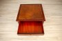 Small Walnut Coffee Table from the 20th Century with Leather-Covered Top