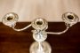 Silvered, Three-Arm Candlestick