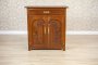 Early 20th-Century Oak Commode with Art Nouveau Motifs