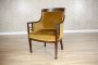 Upholstered Art Deco Mahogany Armchair from the Early 20th Century