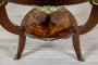 Decorative Side Table with Brass Appliqués