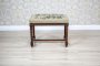 Antique Stool with Embroidered Seat