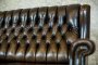 Leather, Quilted Sofa in the Chesterfield Style
