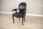 Zabytkowy fotel mahoniowy z końca XIX wieku