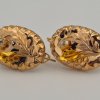 Złote kolczyki z 1880 roku - 18 ct. żółte złoto z diamentami