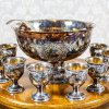 Platerowany zestaw do ponczu