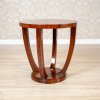 Round Mahogany Side Table Stylized as Art Deco