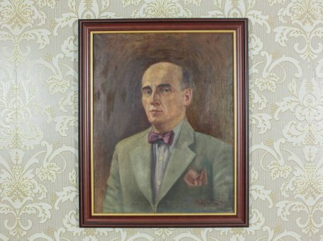 Portrait of a Man - Oil on Canvas - Signed by A. Krotochwila